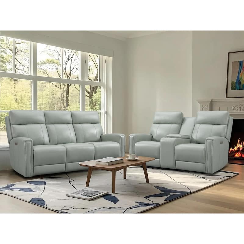 154'' W 5-Seat Power Sofa set with Zero Gravity, Adjustable Headrest and USB&Type-C Ports - Green