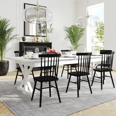 Solid Pine Farm Dining Table with X-Style Legs - 9' x 40"
