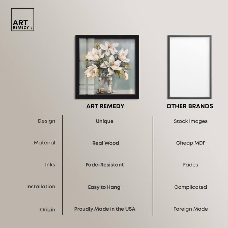 Prismatic Floral and Jar Shadowbox by Art Remedy