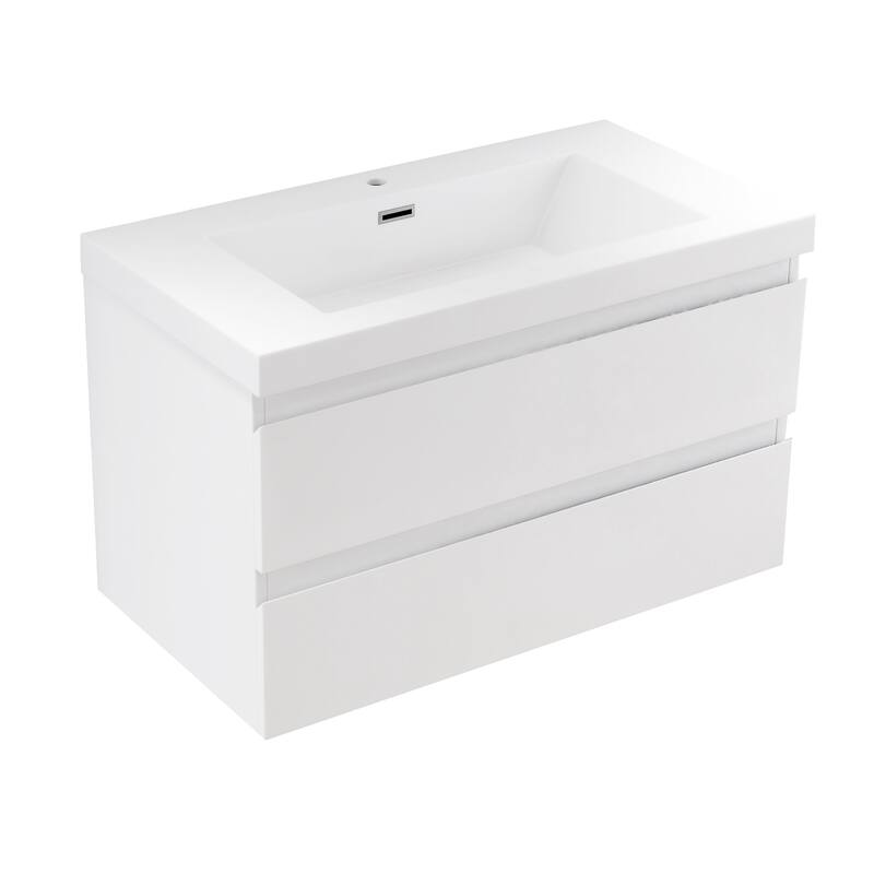 Floating Bathroom Vanity with Resin Top