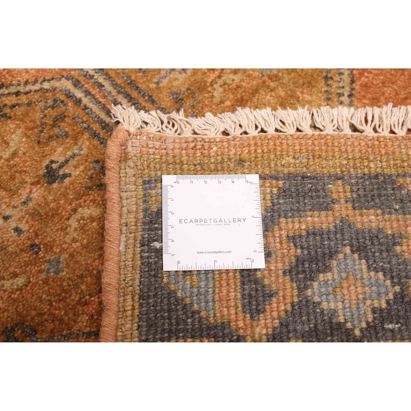 ECARPETGALLERY Hand-knotted Finest Agra Jaipur Copper Wool Rug - 2'6 x 7'10