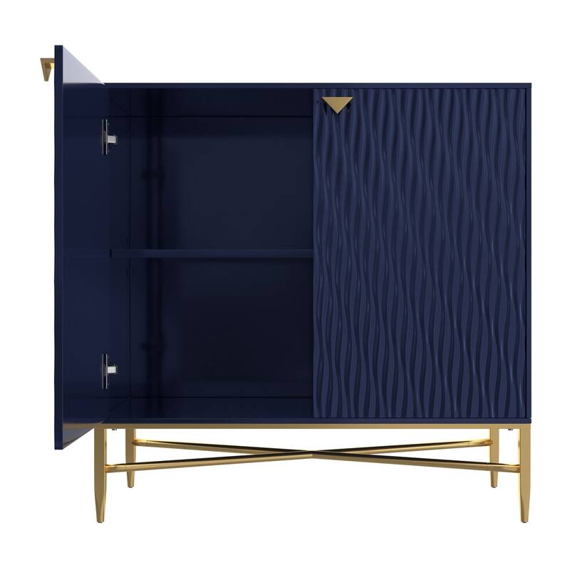 2 Door White Locker Accent Cabinet