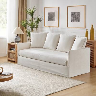 Gottfried 80" Slipcovered Sofa with Two Slipcovers by HULALA HOME