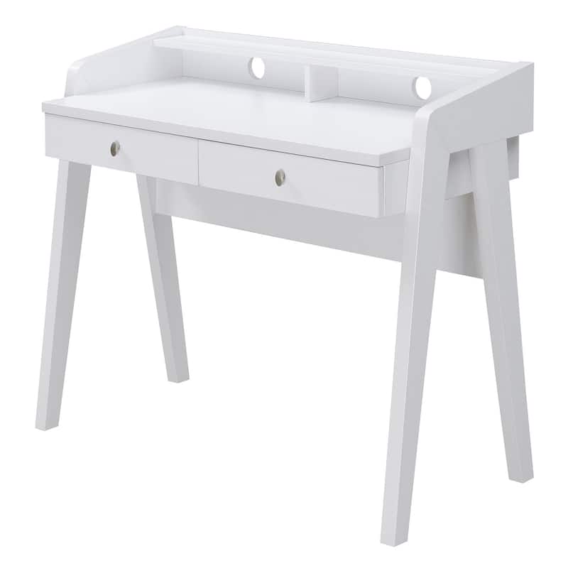 Convenience Concepts Newport Deluxe 2 Drawer Desk with Shelf