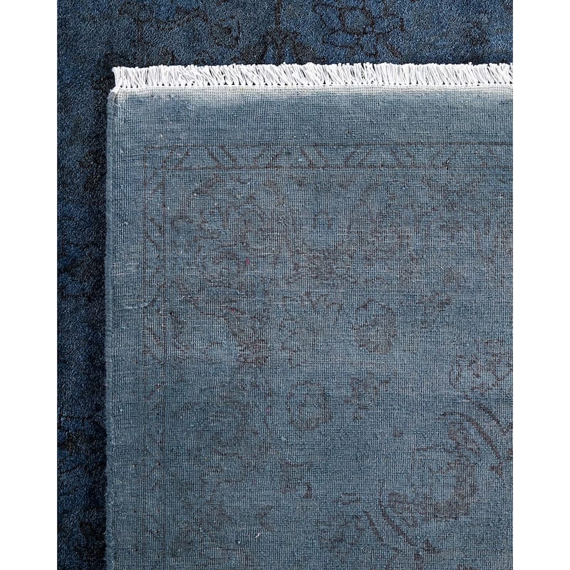 Fine Vibrance One-of-a-Kind Hand-Knotted Area Rug - Blue, 9' 4" x 12' 9" - 9' 4" x 12' 9"