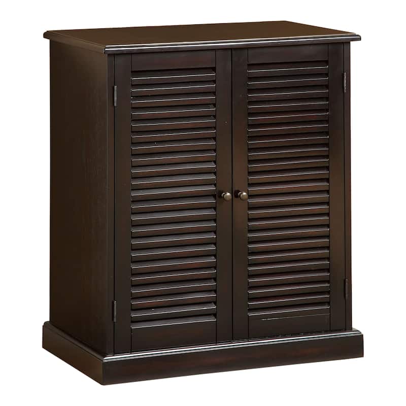 Gaillardia Transitional Brown Wood 5-Shelf Shoe Cabinet by Copper Grove