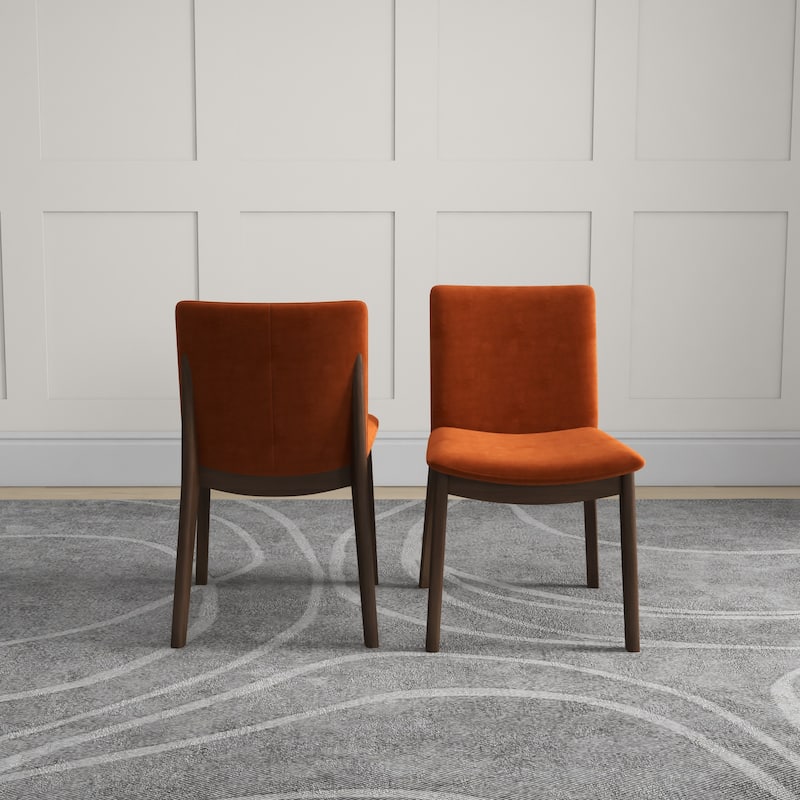 Vermont Mid-Century Modern Fabric Dining Chair (Set of 2)