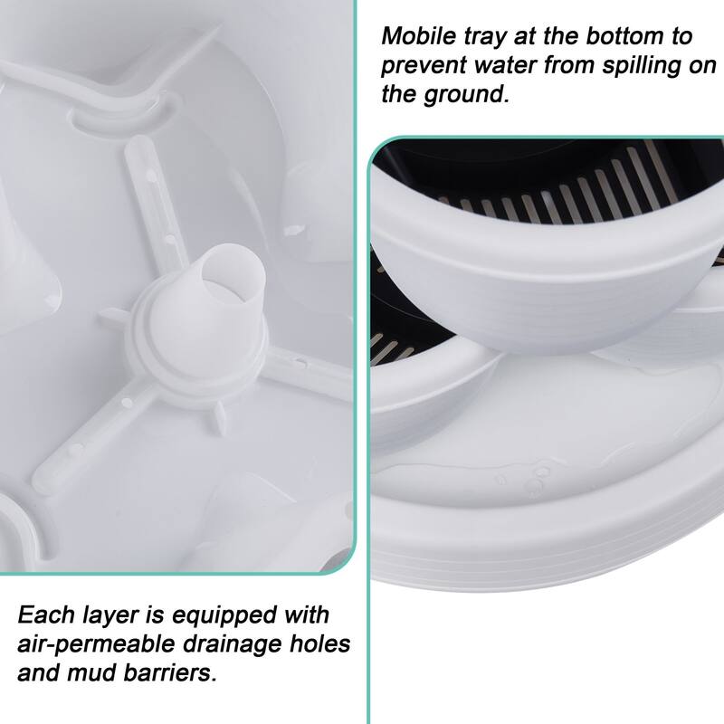 Vertical Strawberry Planter 5 Tier Hanging Vertical Gardening Planter Stackable Garden Tower Pot for Strawberries Flowers