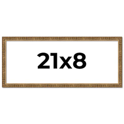 21x8 Frame Gold Solid Wood Picture Frame - Complete Modern Photo Frame