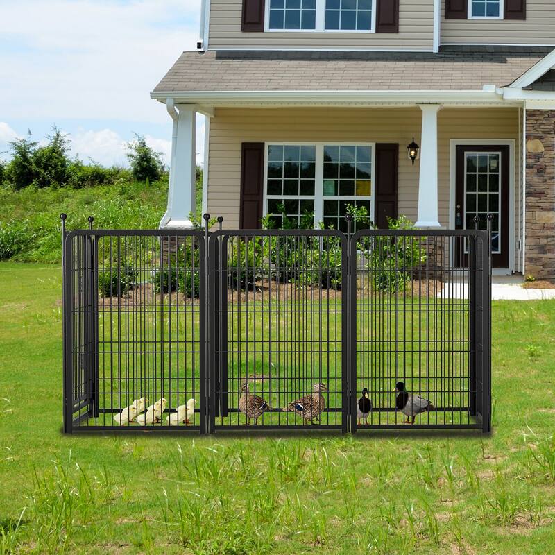 Dog Playpen 8 Panels 40" Height Heavy Duty Dog Fence Puppy Pen for Large Small Dogs Indoor Outdoor Foldable Pet Exercise Pen