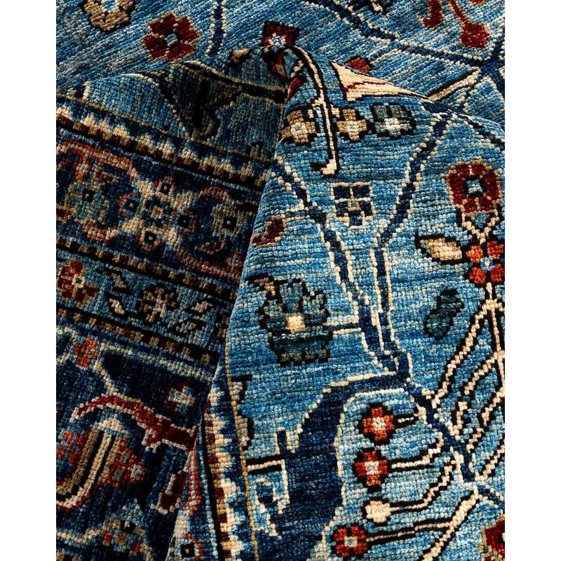 Serapi One-of-a-Kind Hand-Knotted Area Rug - Light Blue, 7' 10" x 10' 0" - 7' 10" x 10' 0"