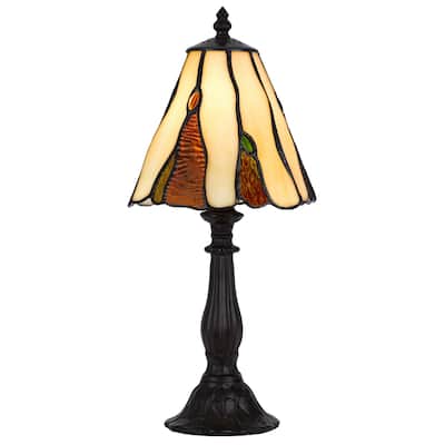 3116 Tiffany 14" Height Metal/Resin Accent Lamp in Dark Bronze Finish