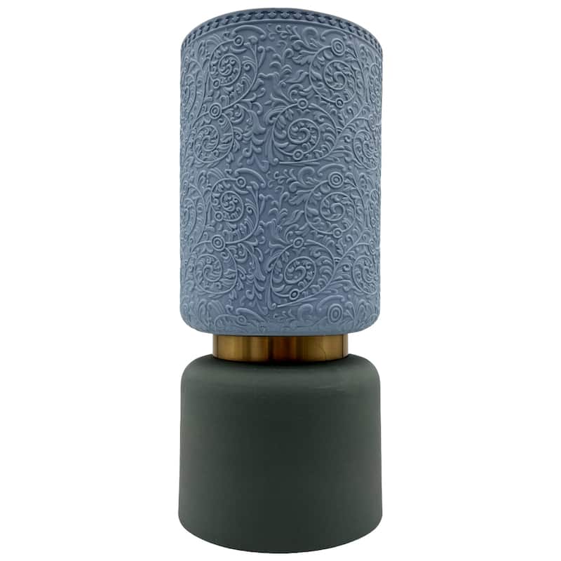 12 Inch Tall Modern Ceramic Flower Vase - Blue