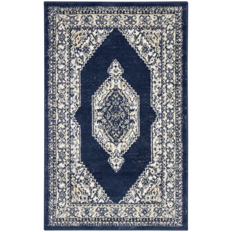 Nourison Cyrus Persian Floral Medallion Area Rug