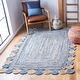preview thumbnail 5 of 64, SAFAVIEH Handmade Cape Cod Lynda Coastal Jute Rug 2' x 3' - Blue/Beige - Rectangle