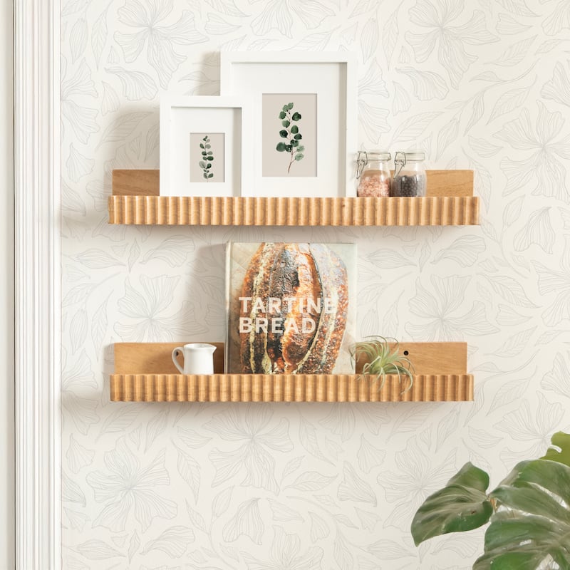 Kate and Laurel Furrow Ledge Shelf Set.