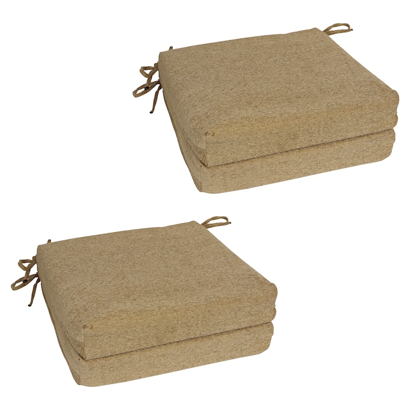 20-inch by 19-inch Jacquard Chenille Chair Cushion - 20 x 19 - Hawthorne Multi - Set of 4
