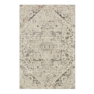 Mohawk Home Paris Floral Ornamental Medallion Woven Area Rug
