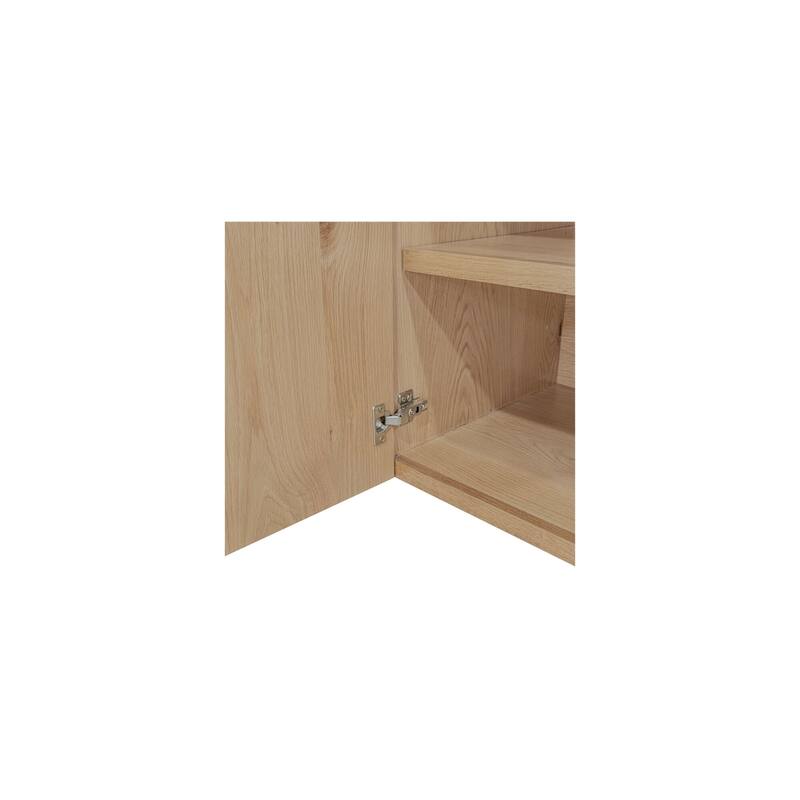 Title: NADAAL STUDIOS Thornefield Sideboard, Minimalist Solid Oak with Rounded Edges, Natural