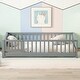 preview thumbnail 15 of 66, Twin Size Floor Bed Frame for Kids Bed with Fence Guardrails Endbed Storage Splint Platform Bed - Available with or without Door