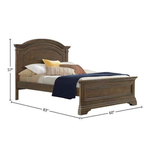Olivia Traditional Wood Complete Full Bed, Rosewood Brown