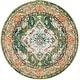 preview thumbnail 30 of 164, SAFAVIEH Monaco Lillie Boho Medallion Distressed Area Rug 4' Round - Forest Green/Light Blue