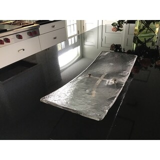 Uttermost Mika Brushed Nickel Art Glass Tray - Overstock ...