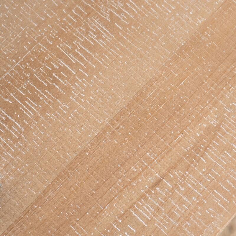 Modern Rustic Console Table - 59" Wood Entryway Table with Shelf & Decorative Bead Detail