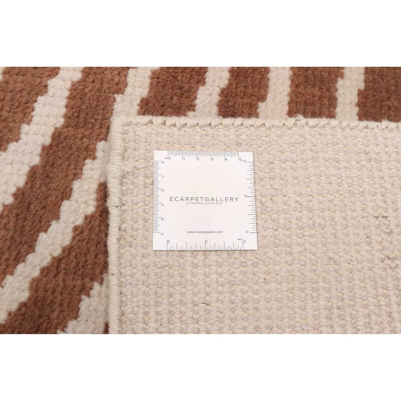 ECARPETGALLERY Hand-knotted Tangier Cream Wool Rug - 5'0 x 7'10