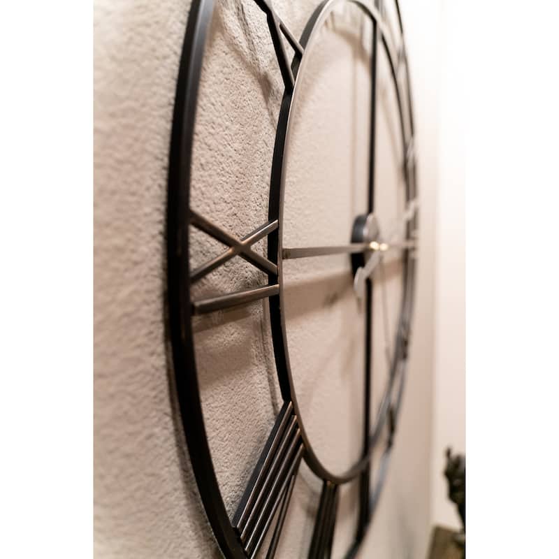 Oversized Mirage Metal Clock 42" - 42