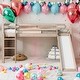 preview thumbnail 20 of 54, Wood Twin Loft Bed Kids Bed with Slide and Underbed Space
