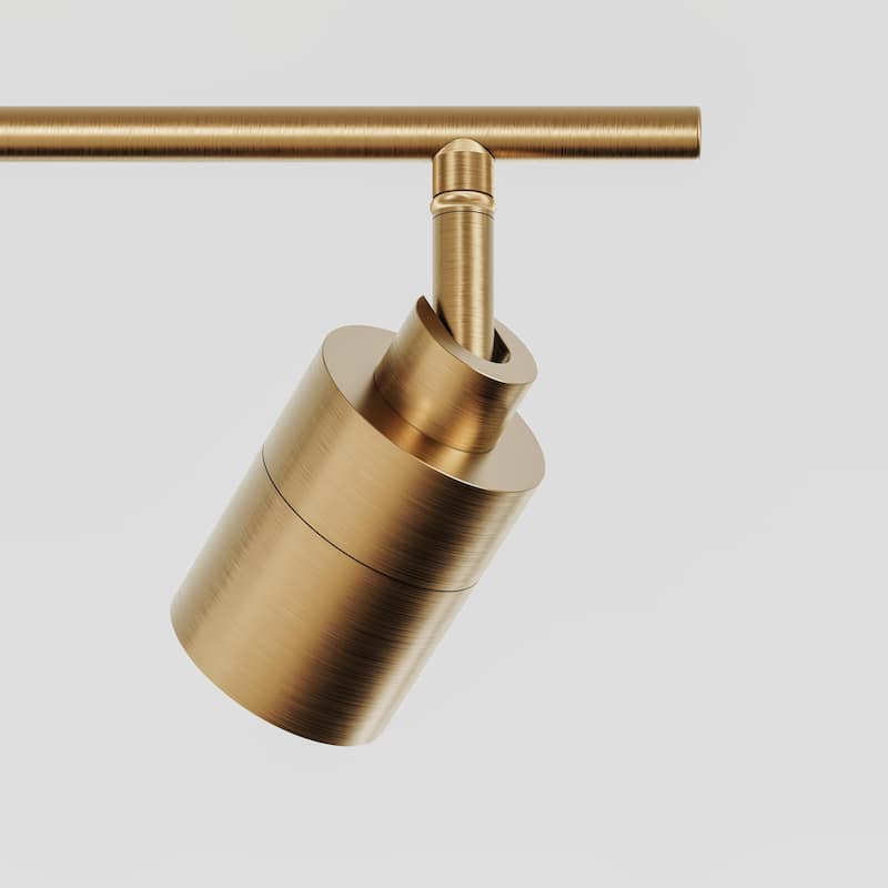 Shura 6-Light Brass Integrated LED Swivel Track Light with Rotatable Heads, 5 ft. Track Lighting Kit, 3000k, 3000 Lumens