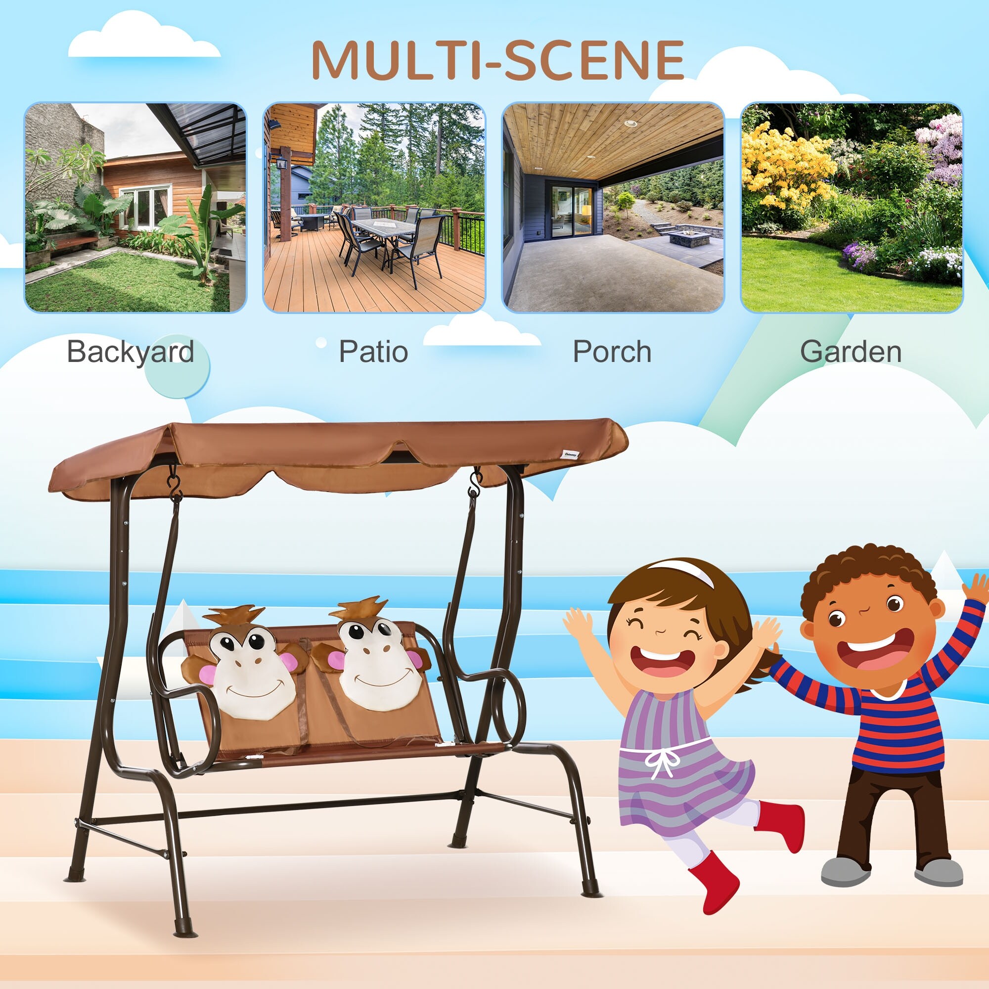 Kids canopy swing on sale