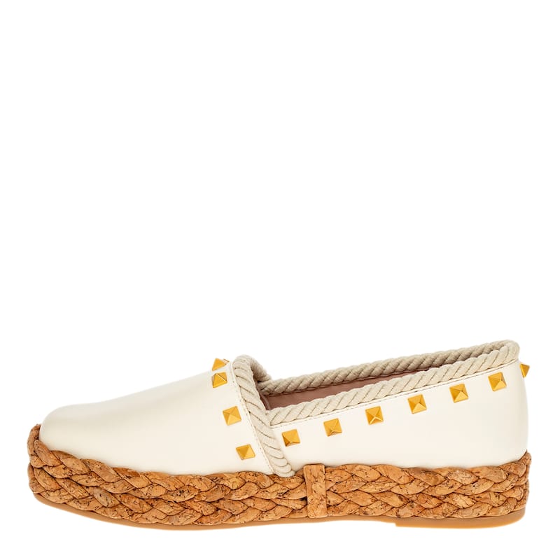 Valentino Rockstud Espadrilles in Leather
