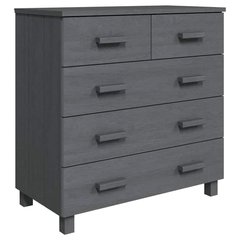 vidaXL Sideboard Bar Buffet Console Cabinet with Drawers HAMAR Solid Wood Pine - 31.1"x15.7"x31.5"