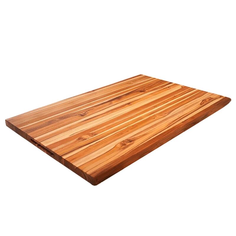 EcoDecors, XXL Teak Cutting Board 40" W x 28" L, Reversible Solid Teak Edge Grain Carving Board with Juice Groove
