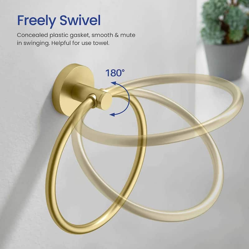 Circular Bathroom Towel Ring - N/A
