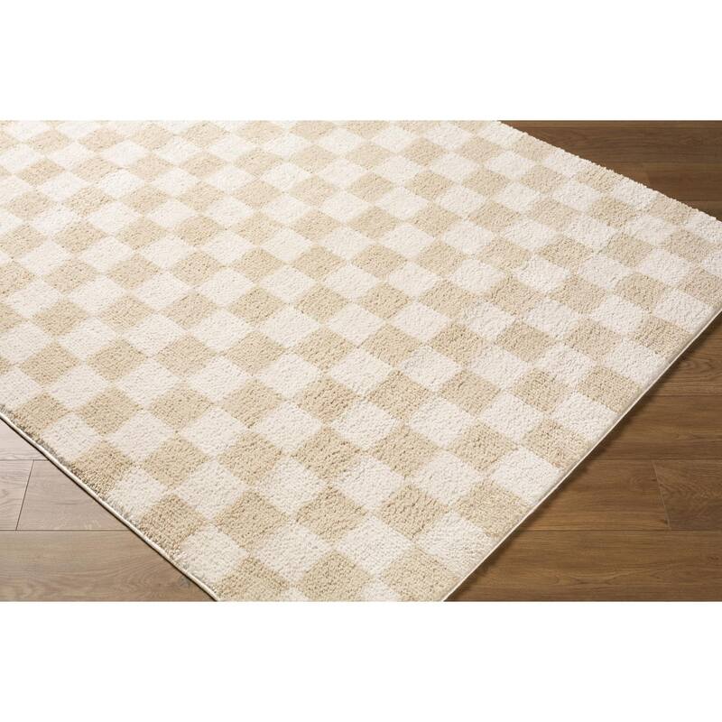 Livabliss Scandinavian Fossay Shag Stripe Washable Area Rug