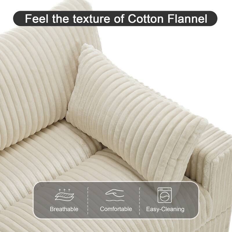 Plush Faux Fur Accent Sofa Chair