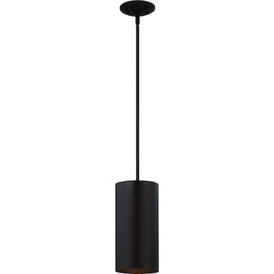 Volume Lighting 1-Light Antique Bronze Outdoor Cylinder Pendant - N/A
