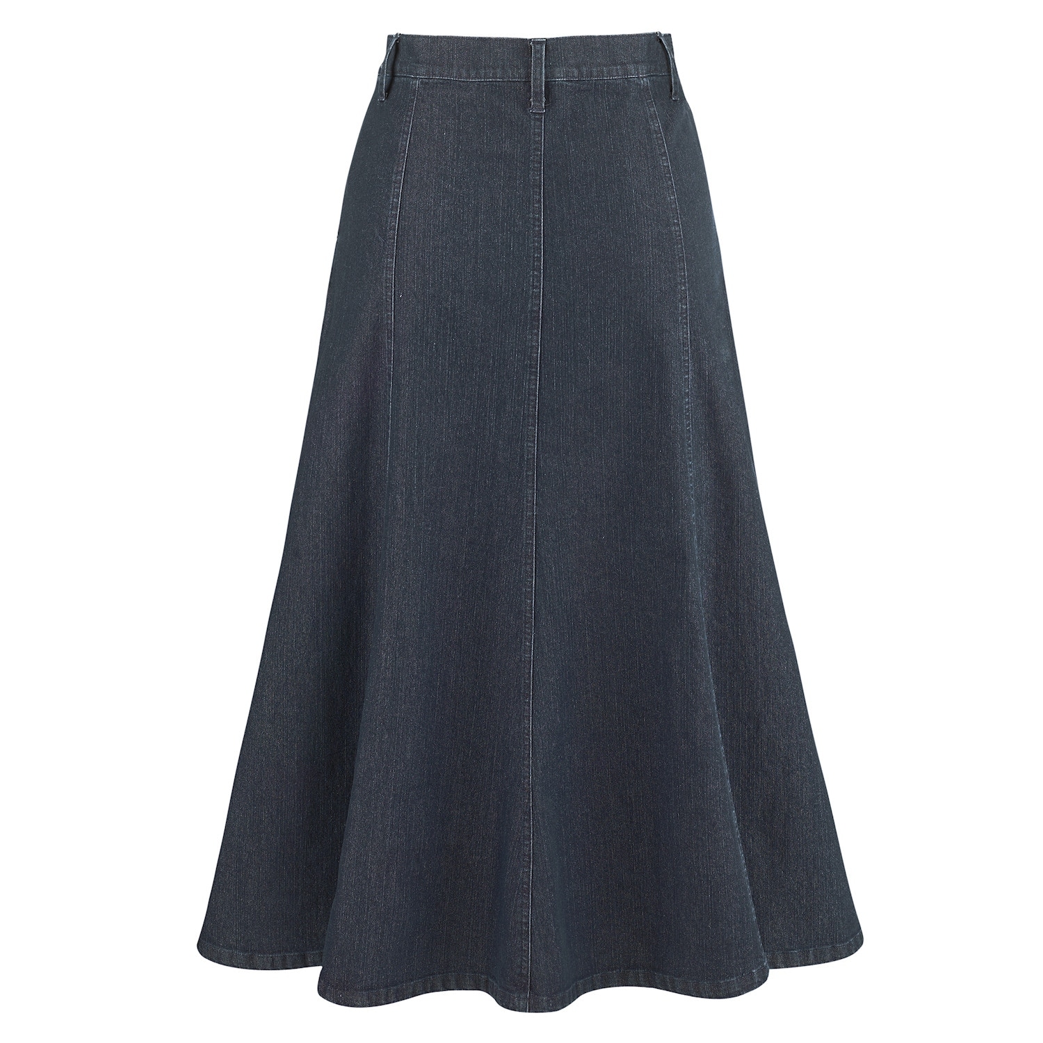 soft denim maxi skirt