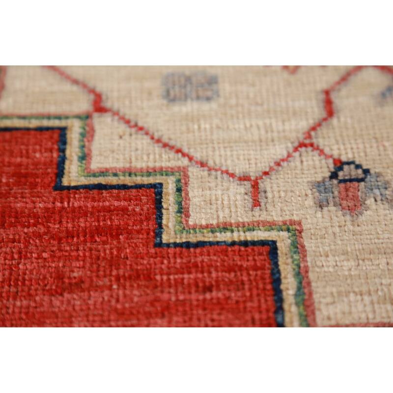 Vegetable Dye Heriz Serapi Oriental Rug Hand-Knotted Wool Carpet - 4'1"x 6'8"