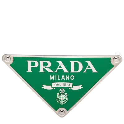 Prada Enameled Metal Belt Buckle