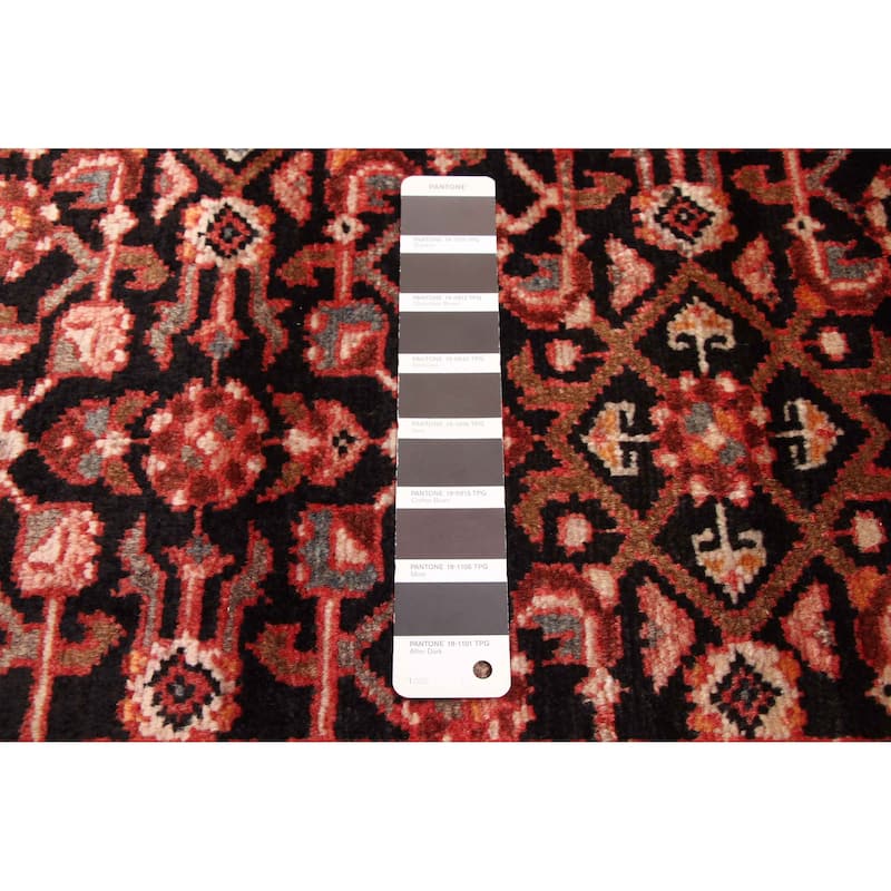 ECARPETGALLERY Hand-knotted Andelz Black, Red Wool Rug - 3'8 x 9'2