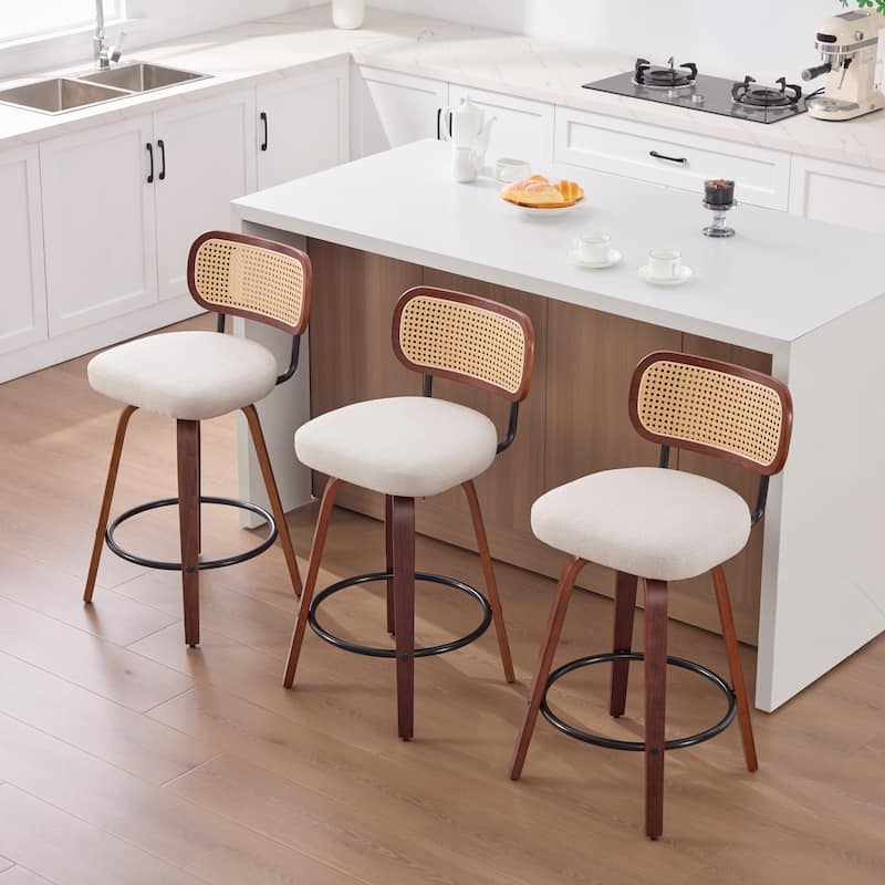 Set of 3 26-Inch Counter Height Bar Stools