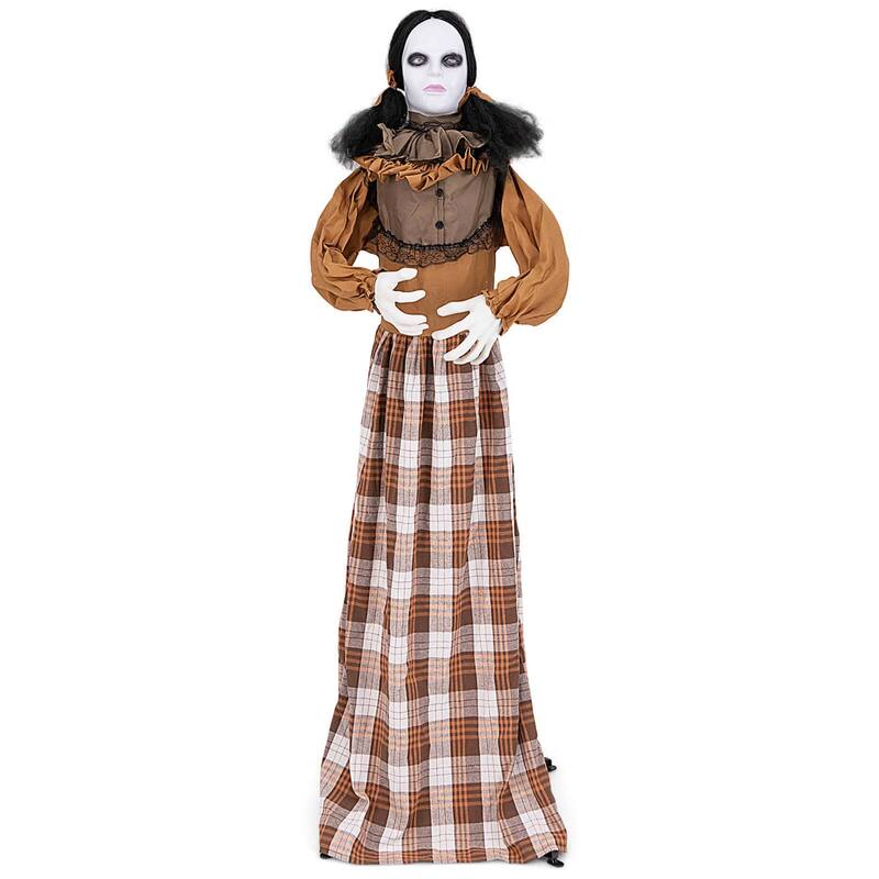 Costway Halloween Animatronics with Red Light Up Eyes Motion & Sound - See Details