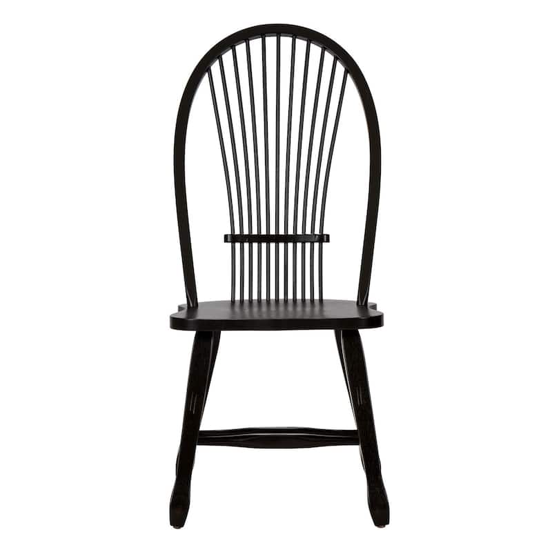 Treasures Rustic Black Sheaf Back Dining Chair (Set of 2)