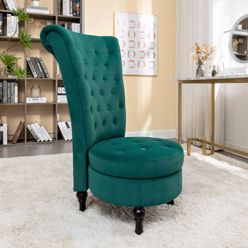 Gosser 20" Wide Velvet High Back Vanity Chair