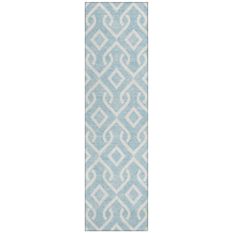 Machine Washable Indoor/ Outdoor Chantille Trellis Rug