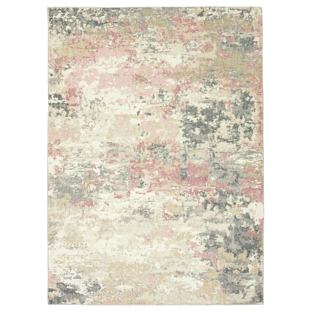 Domani Comfort Abstract & Contemporary Ombre Faux Fur Area Rug